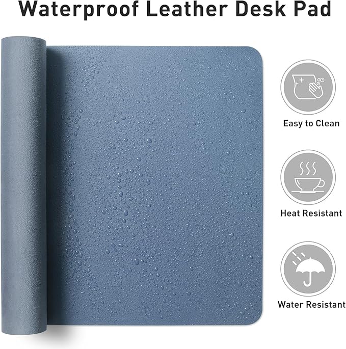 Aothia Leather Desk Pad Protector, Office Mat, Large Mouse Pad, Non-Slip PU - Image 6