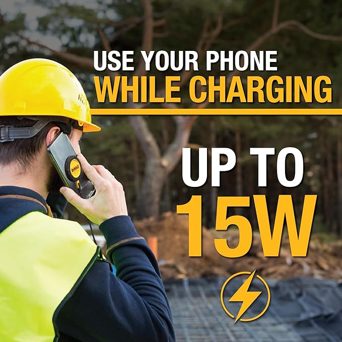 DEWALT Heavy Duty Wireless Charger, 15W Max Cell Phone Charger, Fast Wireless - Image 6