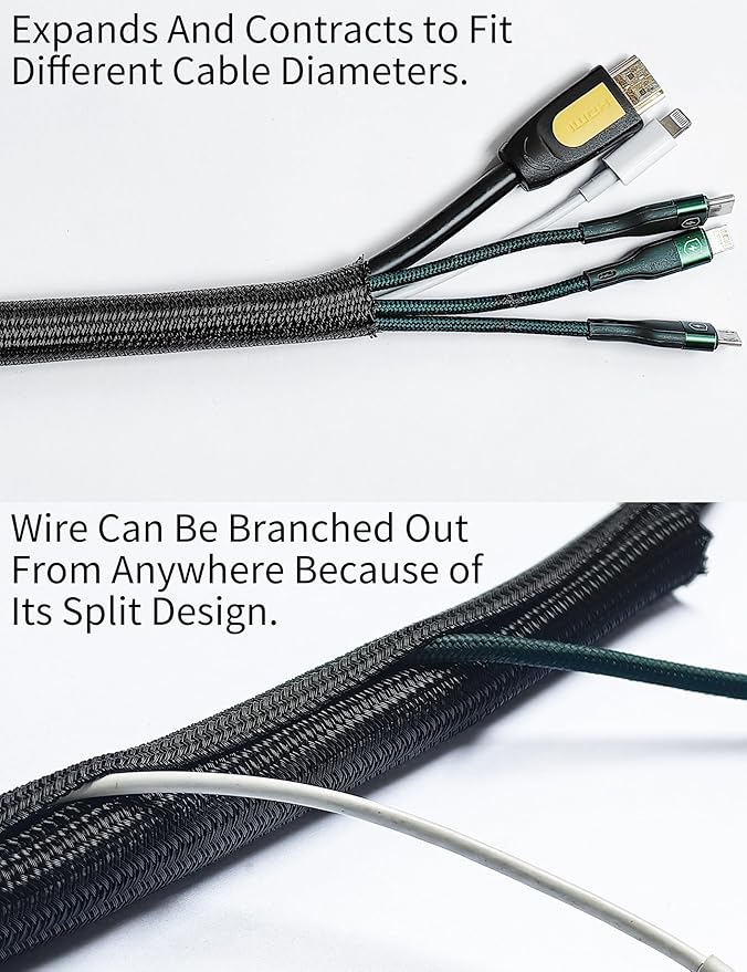 Cable Management Split Wire Loom Sleeve - Image 5