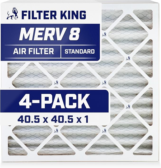 Filter King 40.5x40.5x1 Air Filter | 4-PACK | MERV 8 HVAC Pleated A/C Furnace by FilterKing