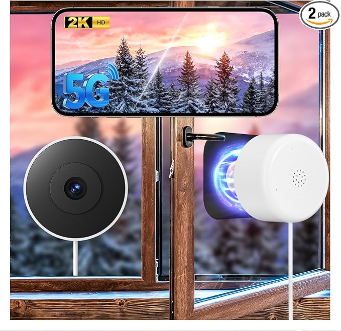 4MP/2K Window Camera for Home Security, 5G&2.4G WiFi Indoor Security Cameras by STARTWITHGyliziex