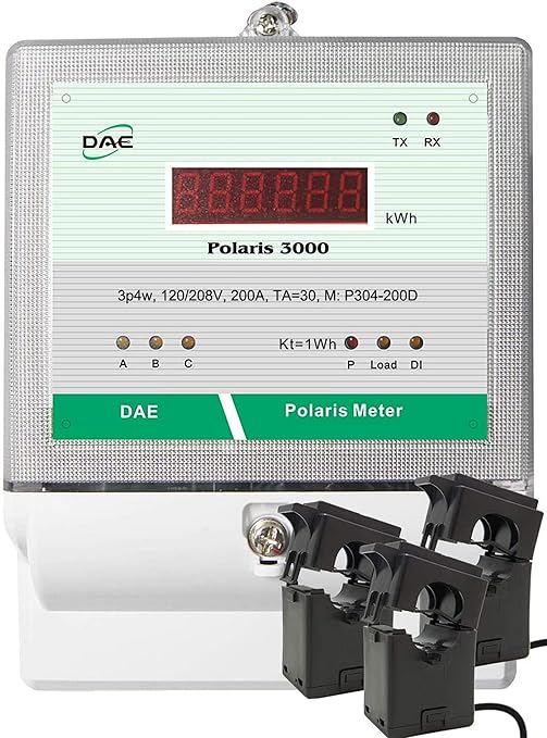 DAE P304-200 KIT Multi-Function Smart Submeter 3 Phase, 3 Split CTs by DAEControls