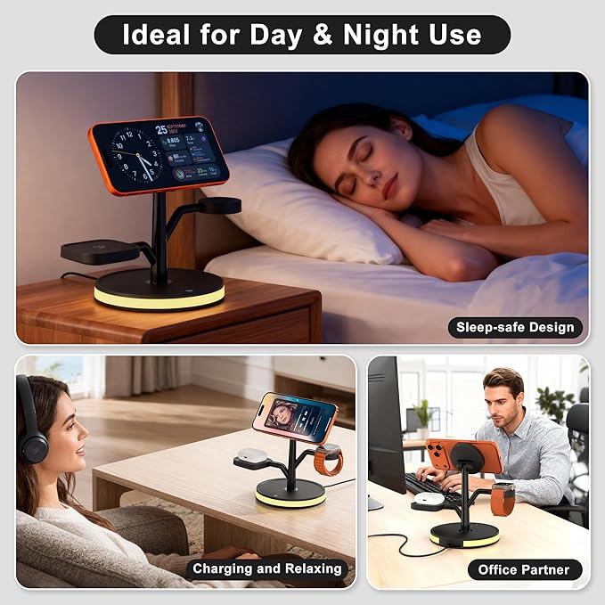 3 in 1 Charging Station for Apple Devices, Fast Charging Magsafe Charger Stand - Image 7