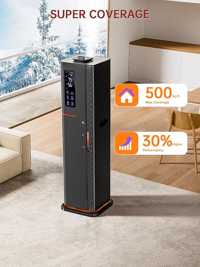 2.64Gal Humidifiers for Bedroom Large Room, Warm and Cool Mist up to 500ft² - Image 6