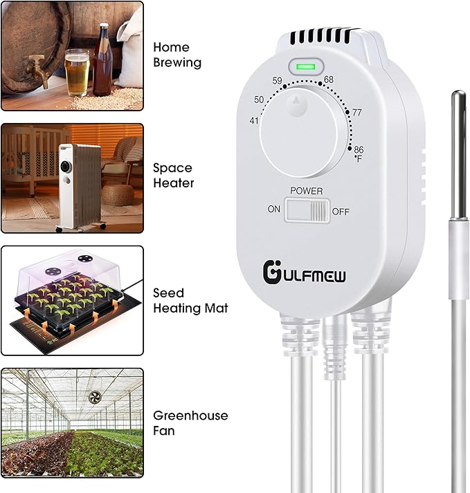 Plug in Thermostat for Heater, Thermostat Plug Outlet - Image 7