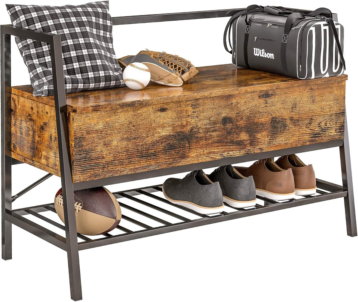 ironck shoe storage bench with practical storage for, main product view