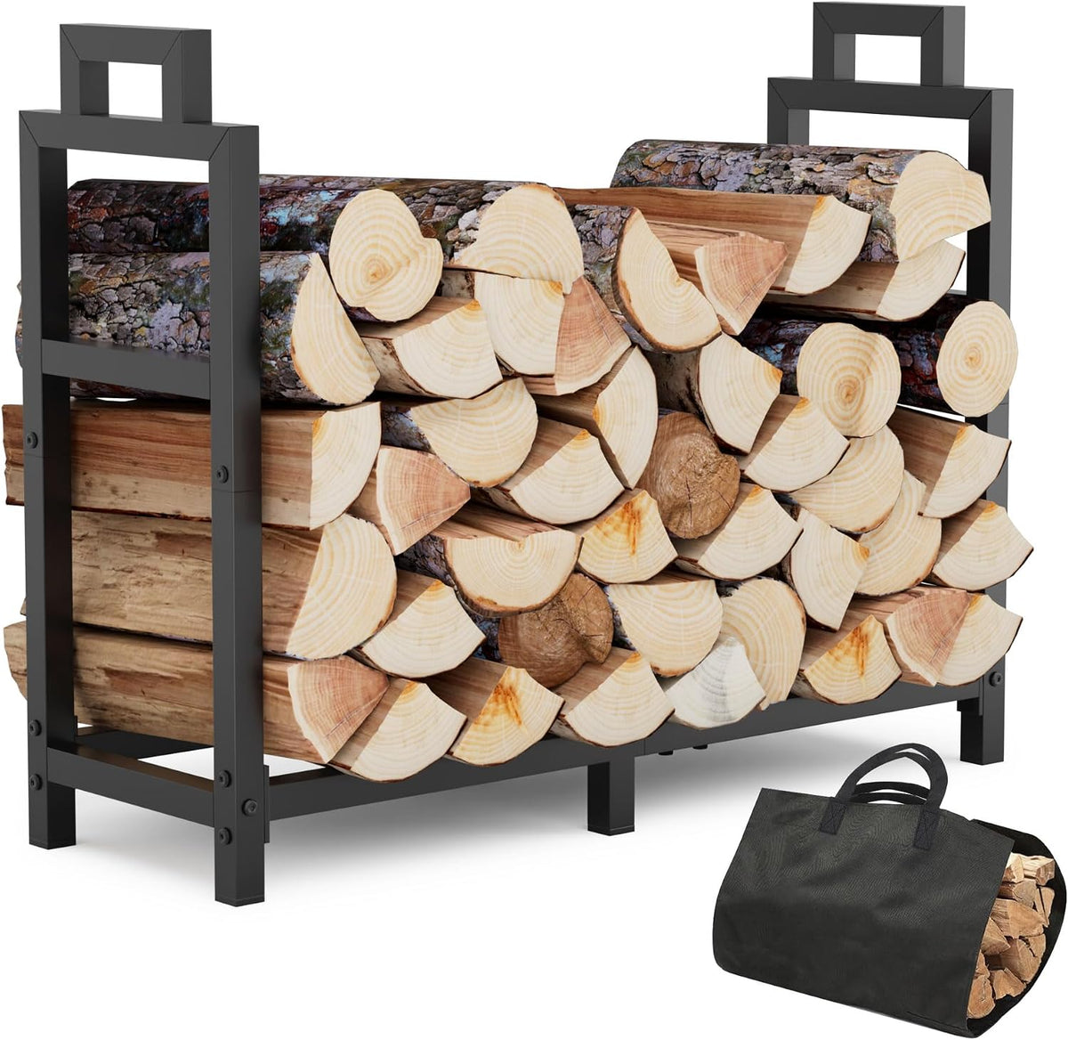 30 inch firewood rack outdoor indoor with handle, main product view