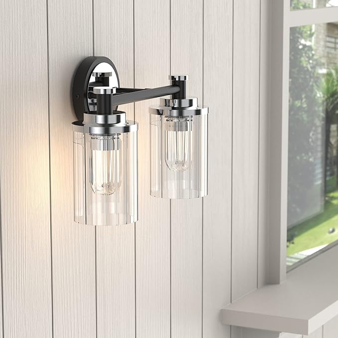 PHIXART Bathroom Lighting Fixtures Black and Chrome Bathroom Vanity Light - Image 3
