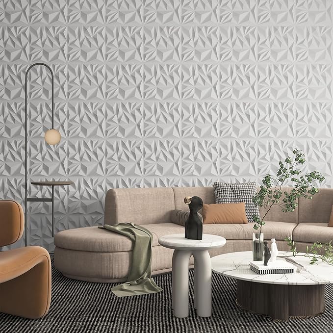 Art3d 33-Pack 3D Wall Panels for Interior Wall Decor, Modern Diamond Textured - Image 8