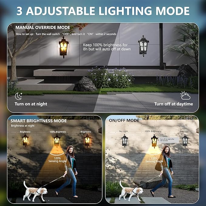 Kainozoic Motion Sensor Dawn to Dusk Outdoor Sensor Light Fixture Waterproof - Image 3
