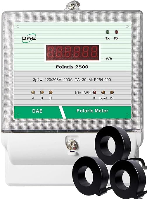 DAE P254-200-S KIT, UL CTEP kWh Smart Submeter, 3 Phase, 3 CTs by DAEControls
