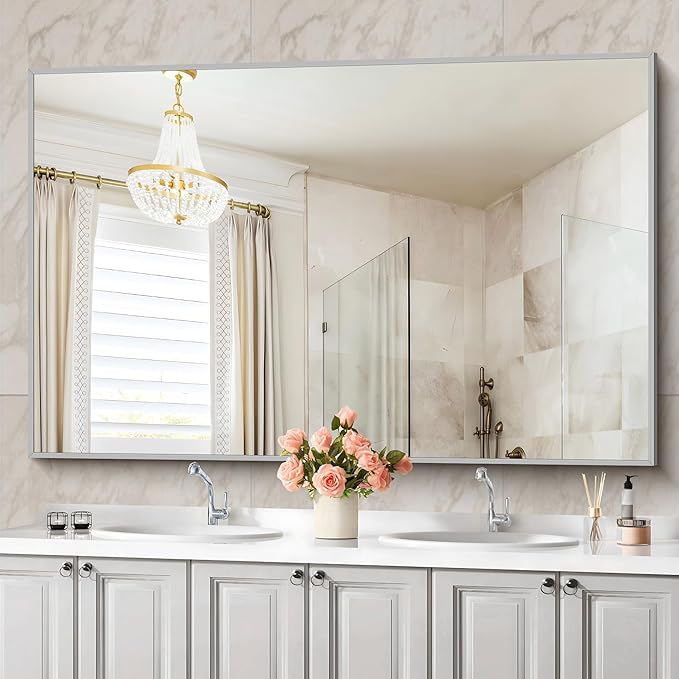 36x55inch Bathroom Mirror, Large Rectangular Wall Mirrors - Image 9