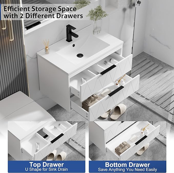 eclife 30" Bathroom Vanities Cabinet - Image 3