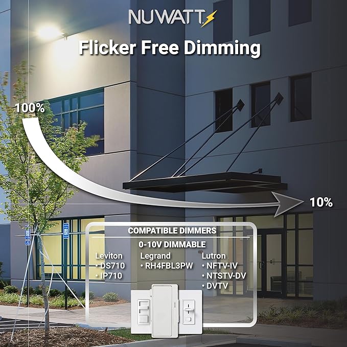 NUWATT 30W LED Flood Light, 3CCT 3000K/4000K/5000K Selectable, IP65 Waterproof - Image 7