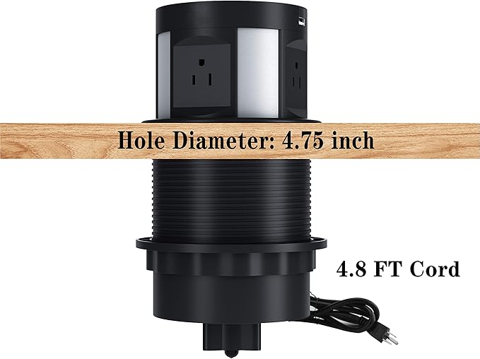 Automatic Pop Up Outlet for Countertop, Recessed Power Strip - Image 4
