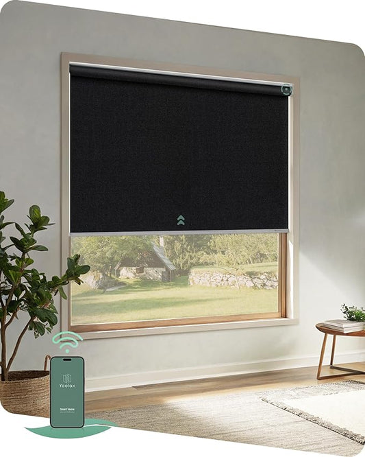 Yoolax Motorized Blinds App Control, Cordless Automatic Shades Roller Window by Yoolax