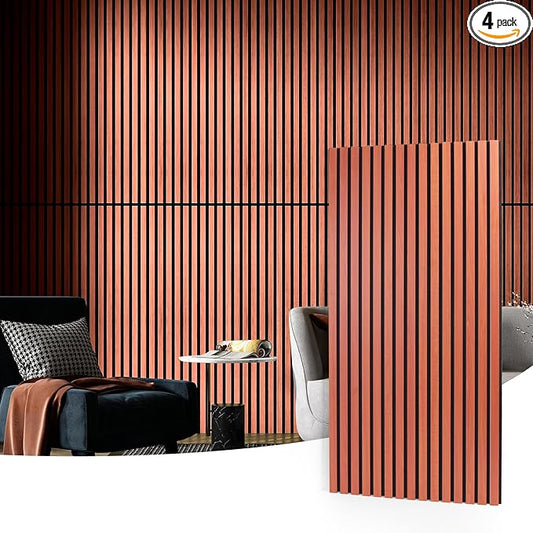 Art3d 4 Pack 47.2 x 23.6in. Wood Slat Acoustic Panels by Art3d