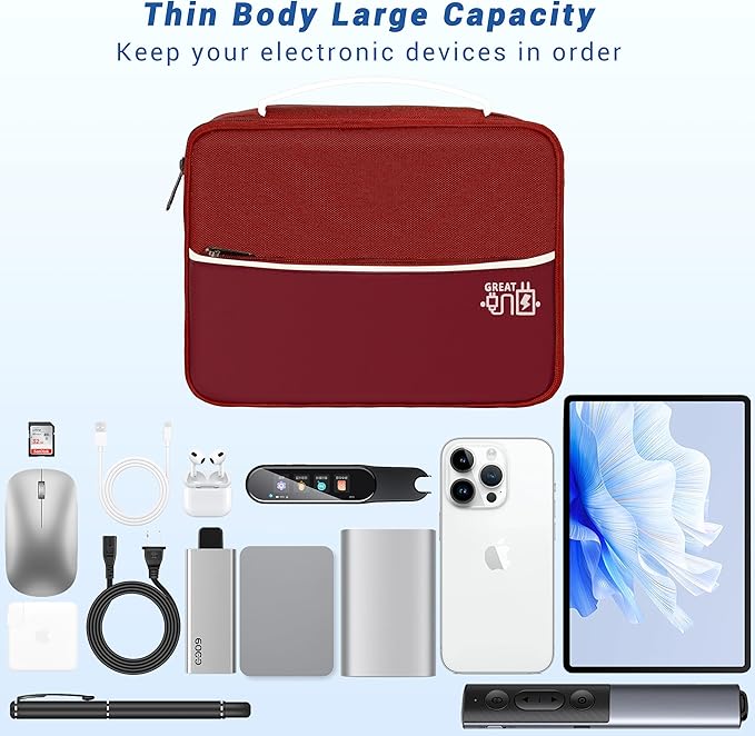 Electronics Organizer, Travel Cord Organizer Pouch, Portable Cable Organizer - Image 4