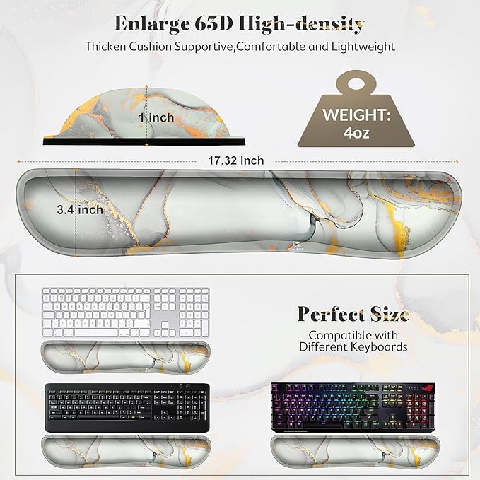 Gimars 17.3'' Extended Keyboard Wrist Rest Pad - Image 6