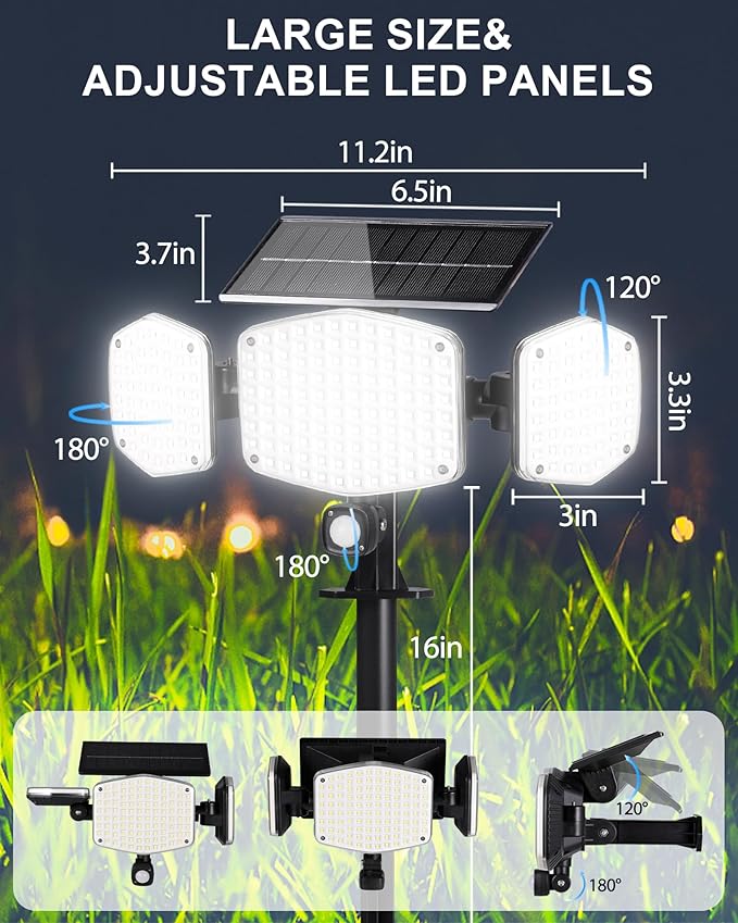 HAARAY Solar Motion Sensor Outdoor Lights - Image 3