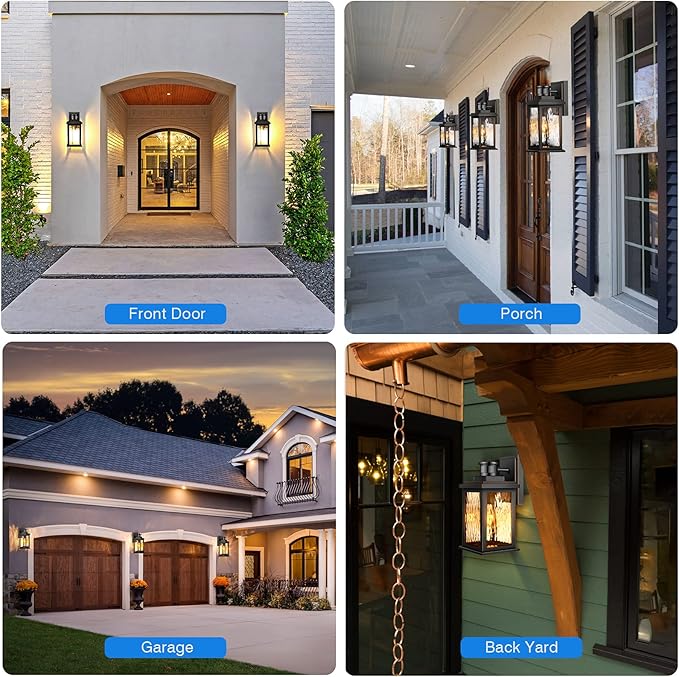 VIANIS 2 Pack Motion Sensor Outdoor Lights, Dusk To Dawn Outdoor Lighting - Image 7