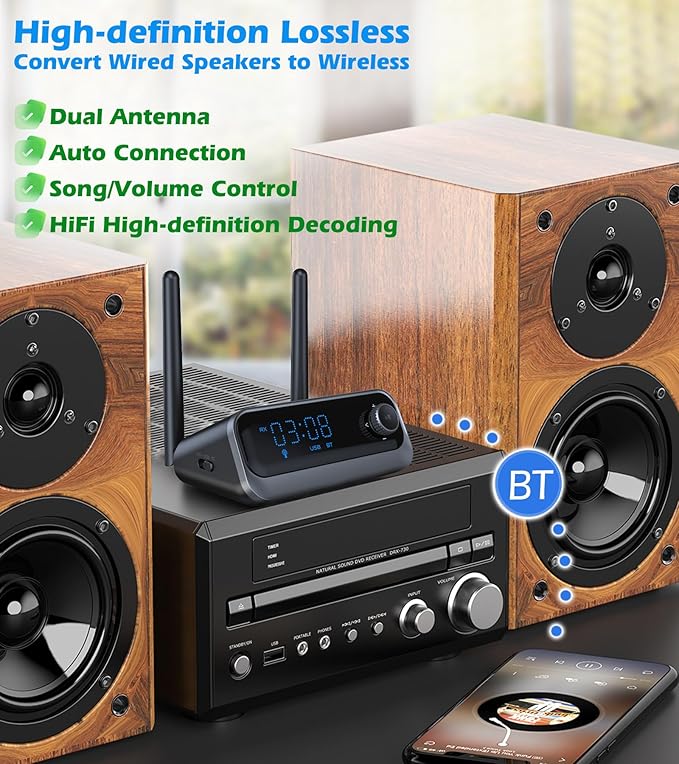 Bluetooth Receiver for Home Stereo, Wireless Audio Receivers for Wired Speakers - Image 4
