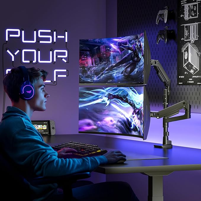 ARES WING Dual Monitor Arm Desk Mount - Image 8