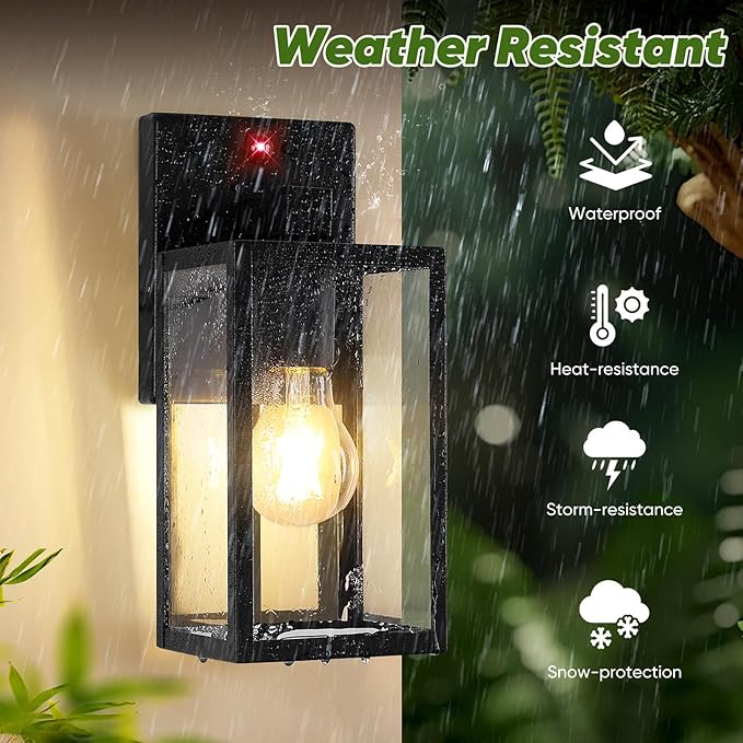 2-Pack Upgraded Motion Sensor Outdoor Wall Lights, 10.6” Small Dusk to Dawn - Image 5