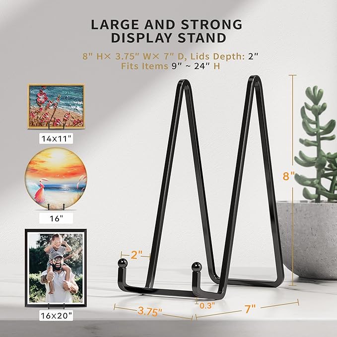 IPAME 4 Pack 8 Inch Large Plate Stands - Image 3