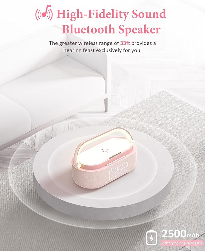 COLSUR Bluetooth Speaker Alarm Clock - Image 2