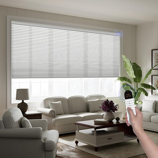 Boolegon Motorized Blinds with Remote, Light Filtering Smart Blinds, Automatic by Boolegon