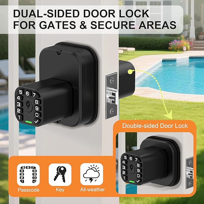 Richelock IU52 Double-Sided Keypad Door Lock, All-Weather, Fully Waterproof - Image 2