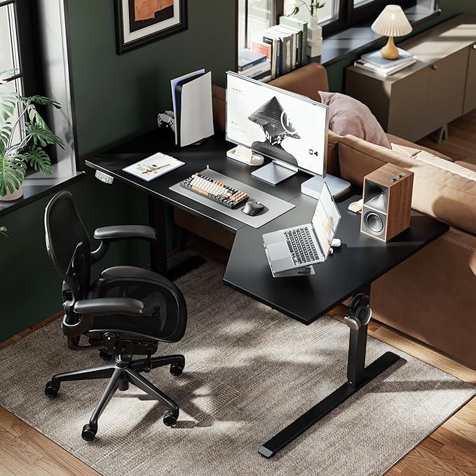 Agilestic Electric Standing Desk, L-Shaped 55 Inches Height Adjustable Desk - Image 2