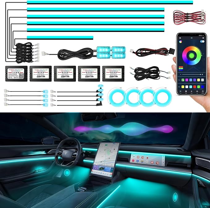 Acrylic Interior Car Lights, AMKI Car LED Strip Light by AMKI