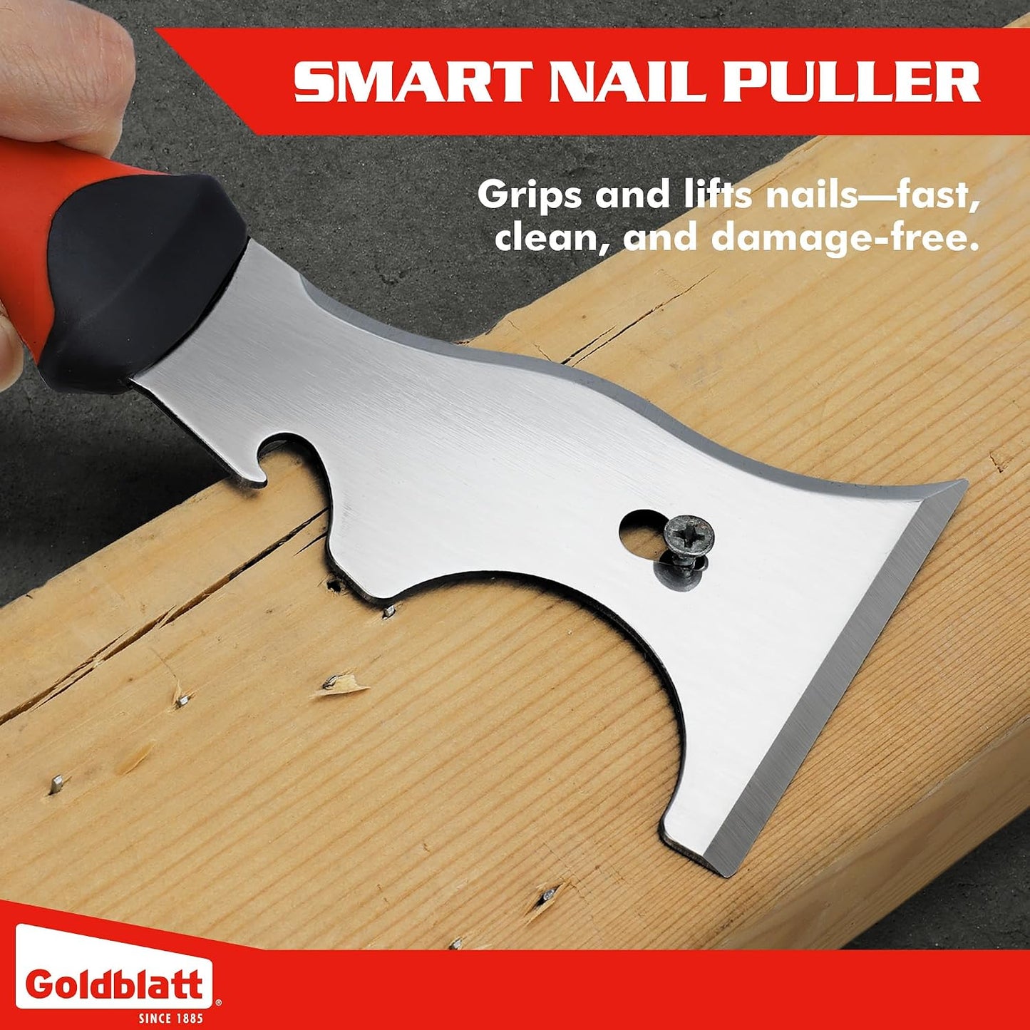 Goldblatt 9-in-1 Paint Scraper Tool, Stainless Steel Putty Knife Scraper | Paint Removal and Surface Cleaning, Paint Roller Cleaner, Wood Filler Spatula, Opener & Hammer End, for Drywall, Wood