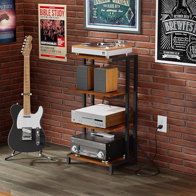 X-cosrack 16.5" Small 4-Tier AV Media Stand - Image 7