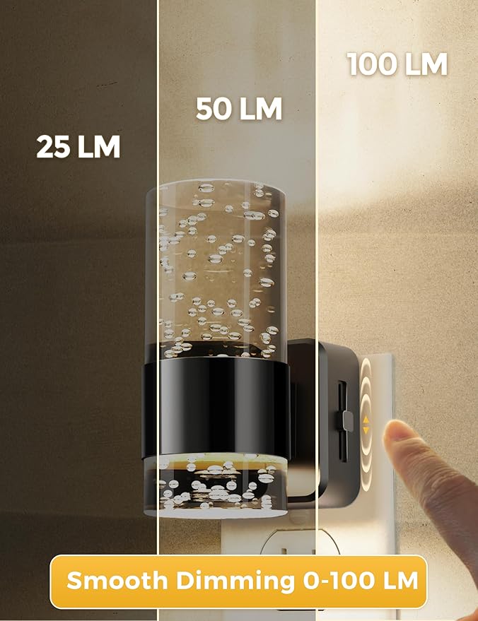L LOHAS LED Night Light, Dimmable Night Lights Plug into Wall, 2 Pack Acrylic - Image 4