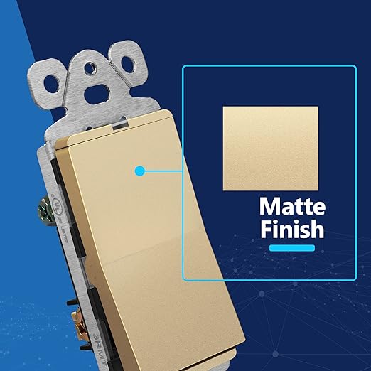 LIDER Minimalist Design Matte Finish Lighted Decorator Switch - Image 2