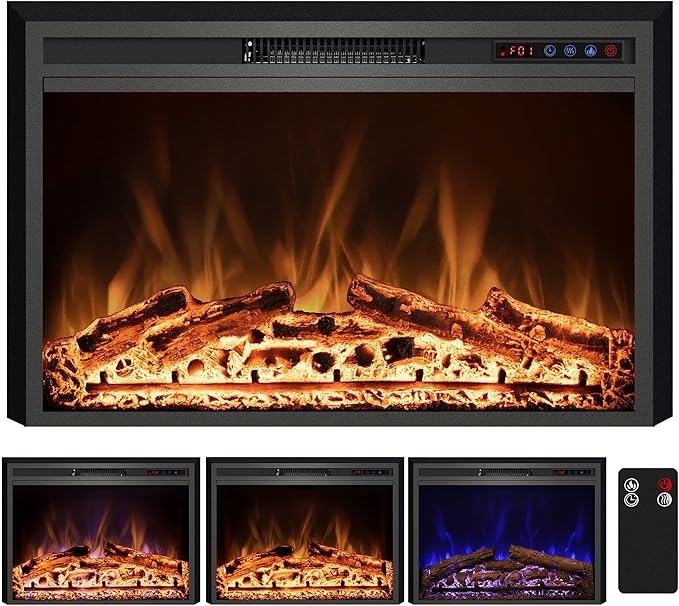 Electric Fireplace, Recessed Fireplace Heater by KENTSKY