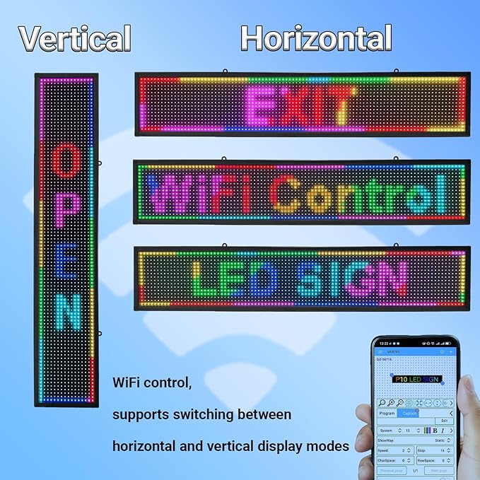 P10 Srolling LED Sign Programmable Outdoor IP65 Waterproof Led Signs, WiFi - Image 2