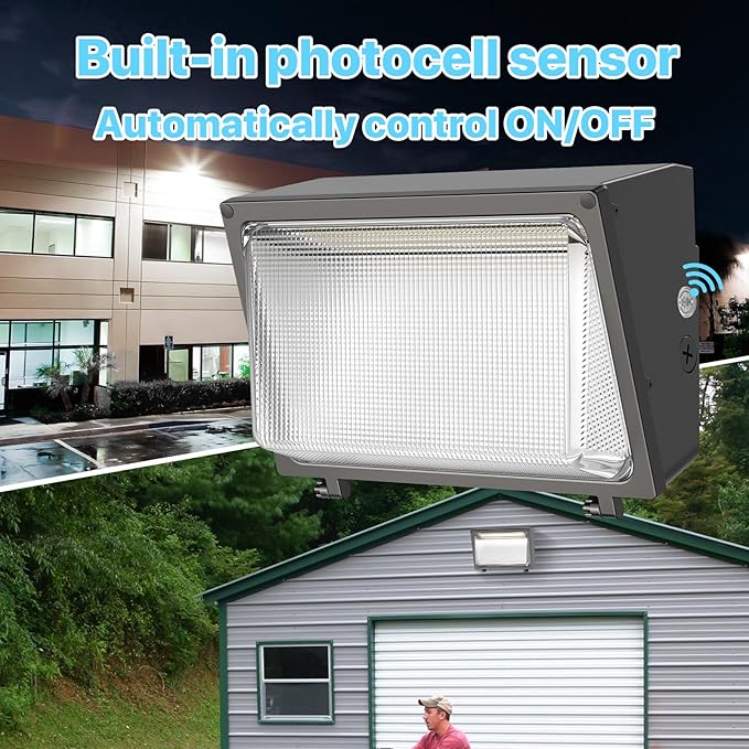 HYPERLITE LED Wall Pack Light: 120W Glass Lens LED Wall Packs Outside Lighting - Image 3