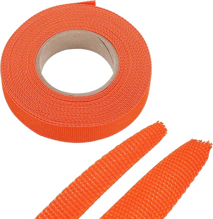 MECCANIXITY Braided Cable Sleeves Heat Shrinkable Fabric Sleeving, 1/2" 26ft by MECCANIXITY