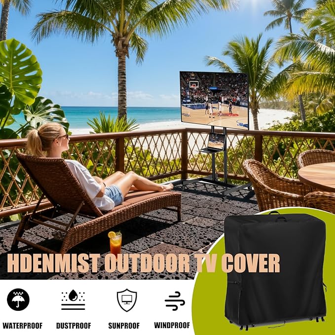 Hdenmist Outdoor TV Cover 38 Inch Weatherproof, Waterproof Outdoor TV Stand - Image 9