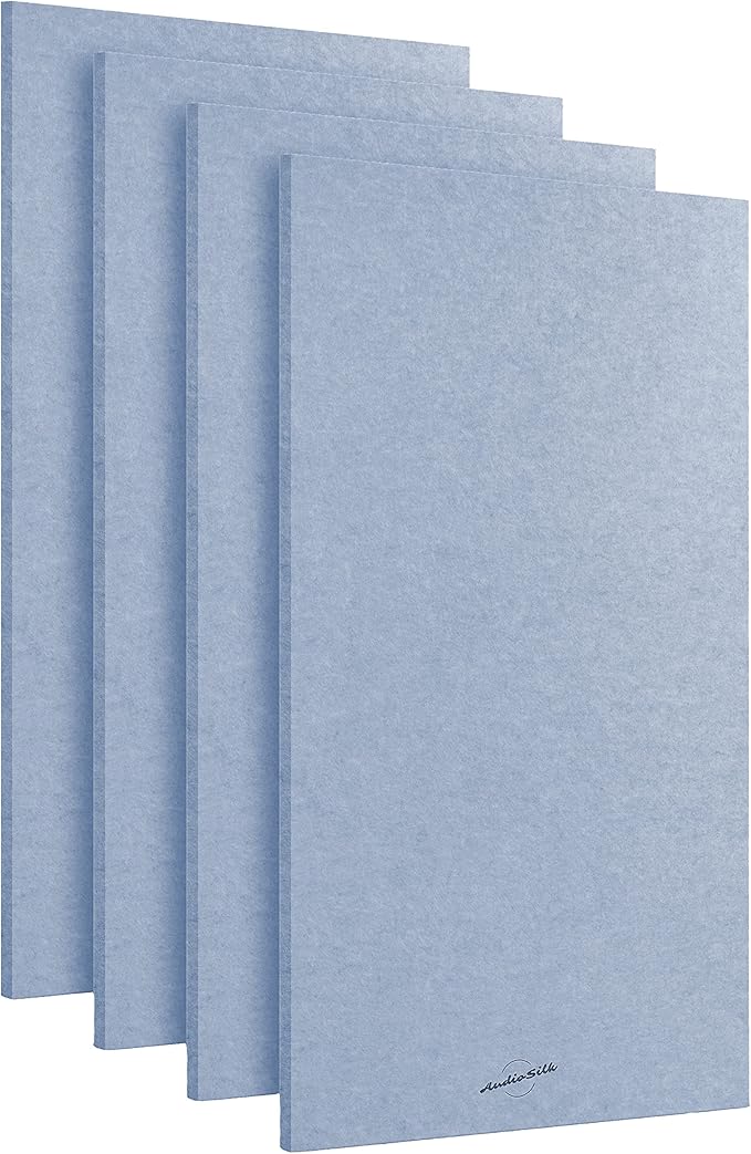 AudioSilk Acoustic Panels, 4 Pack ROOM KIT, Pale Blue - Image 9