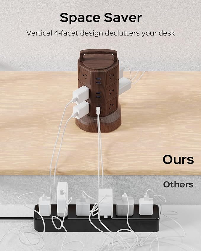JACKYLED Power Strip Tower Surge Protector - Image 5