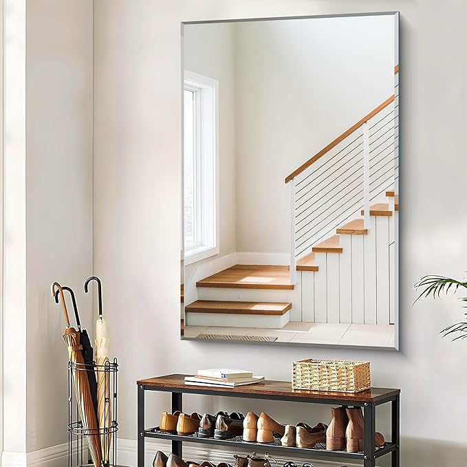 CILIBER Beveled Mirror, 55x36 Large Bathroom Mirrors - Image 6