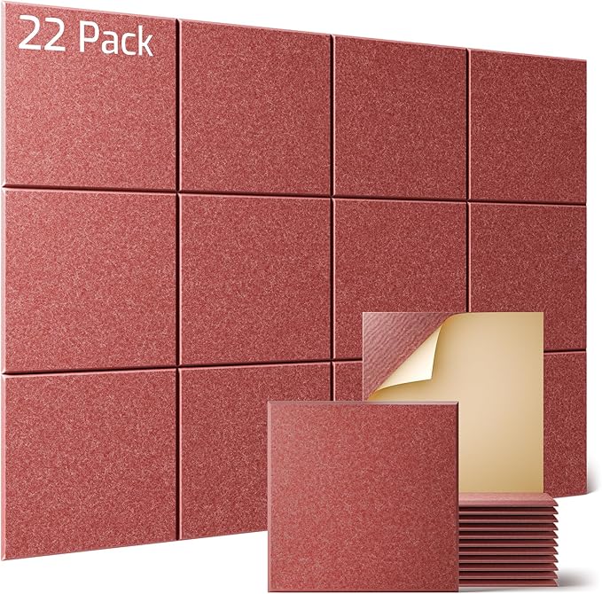 Sonicism 22 Pack Acoustic Wall Panels by Sonicism