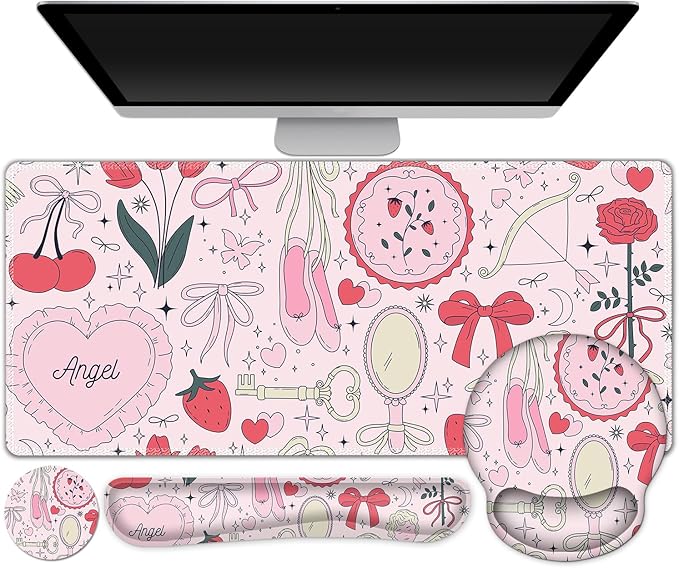 Gaming Mouse Pad, Large Desk Mat, Cute Desk Pad Protector, 4in1 XXL Mousepad + by ToLuLu