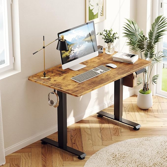 Veken 39.4" Small Electric Standing Desk, Height Adjustable Sit Stand Up by Veken