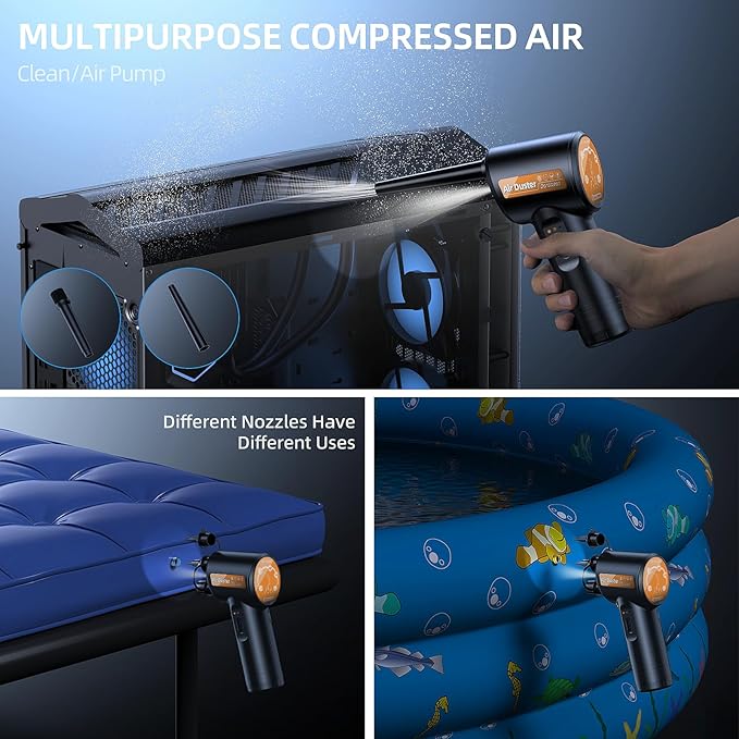 DOROBEEN Compressed Air Duster, Rechargeable Air Can, Electric Air Duster - Image 3